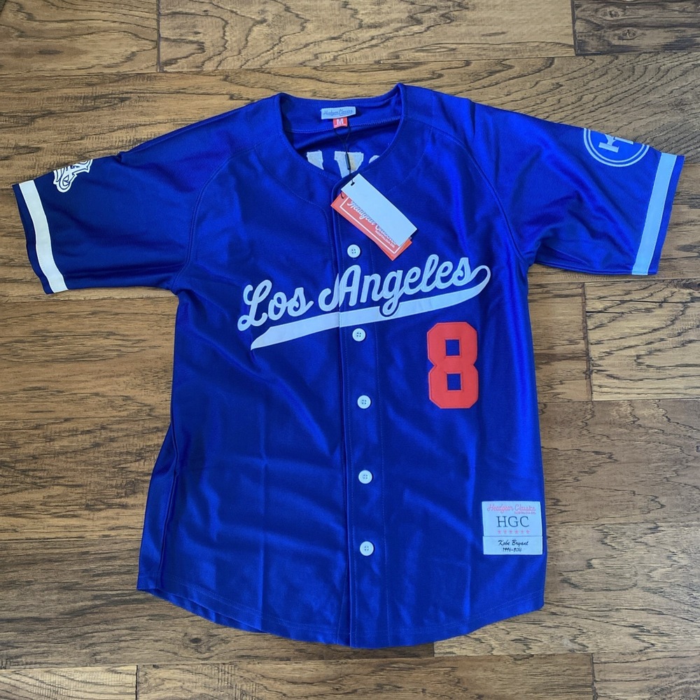Headgear Classics Kobe Bryant Los Angeles Baseball Jersey #8,#24 Medium NWT